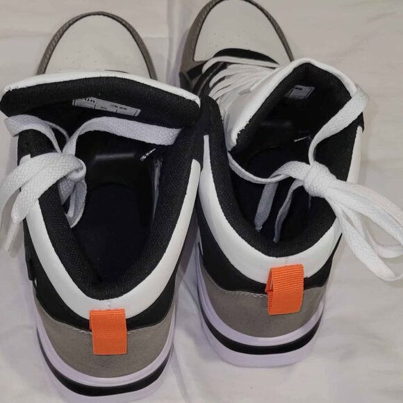 FASHION SPORT WOMEN'S HI TOP SNEAKERS NEW SIZE 7 BLACK GRAY WHITE - Picture 4 of 6